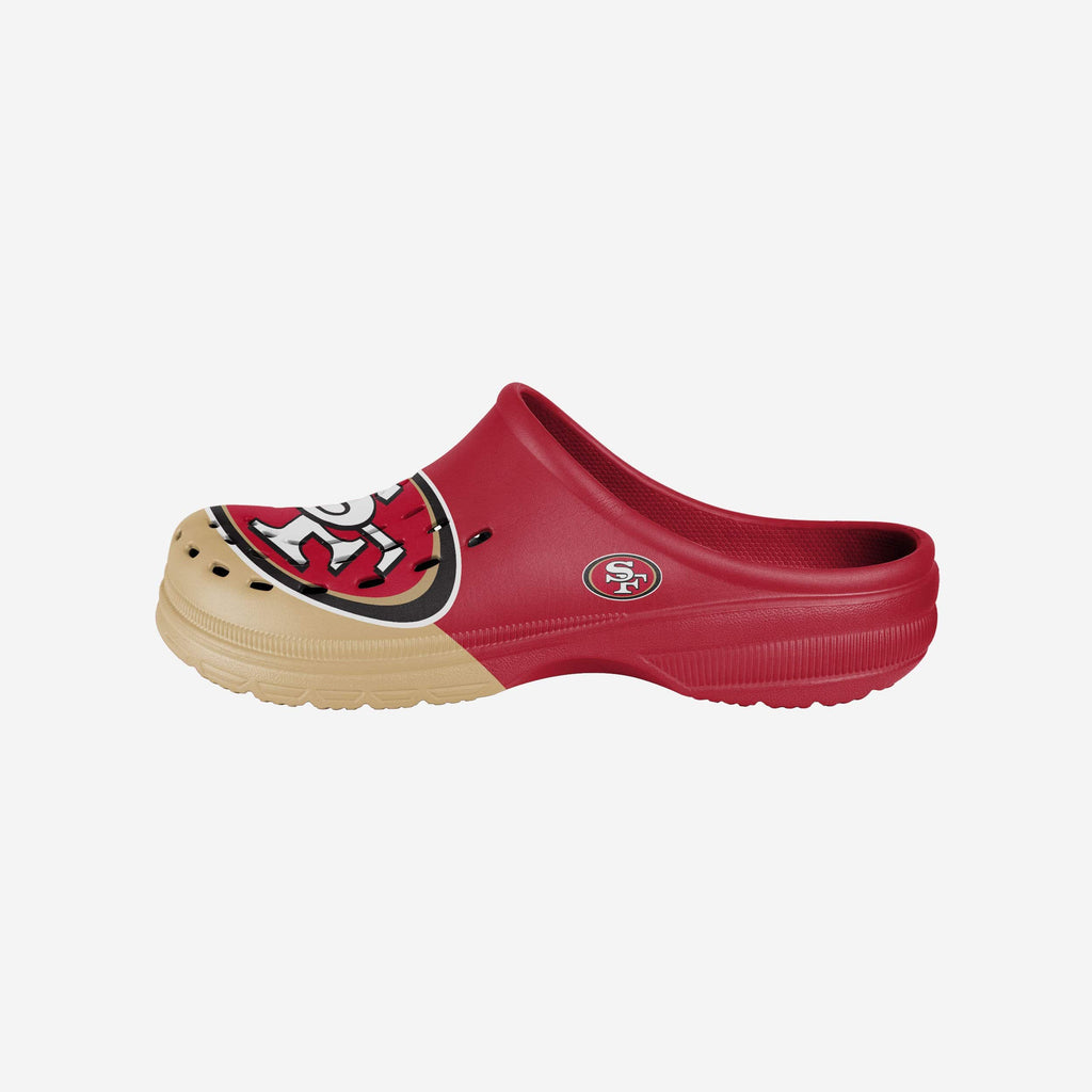 San Francisco 49ers Colorblock Big Logo Clog FOCO - FOCO.com