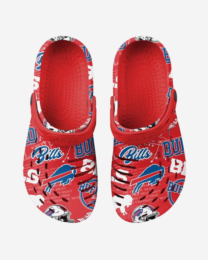 Buffalo Bills Historic Print Clog With Strap FOCO - FOCO.com