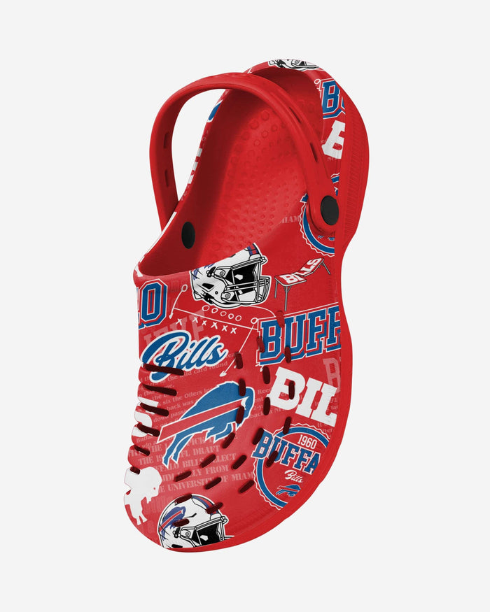 Buffalo Bills Historic Print Clog With Strap FOCO - FOCO.com