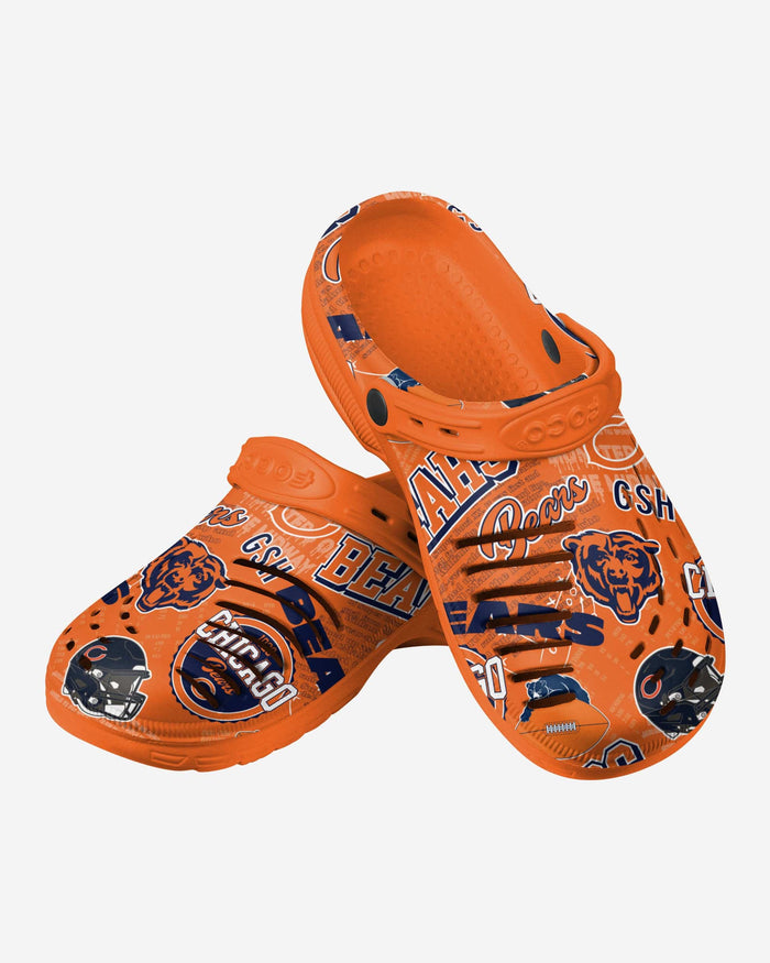 Chicago Bears Historic Print Clog With Strap FOCO - FOCO.com