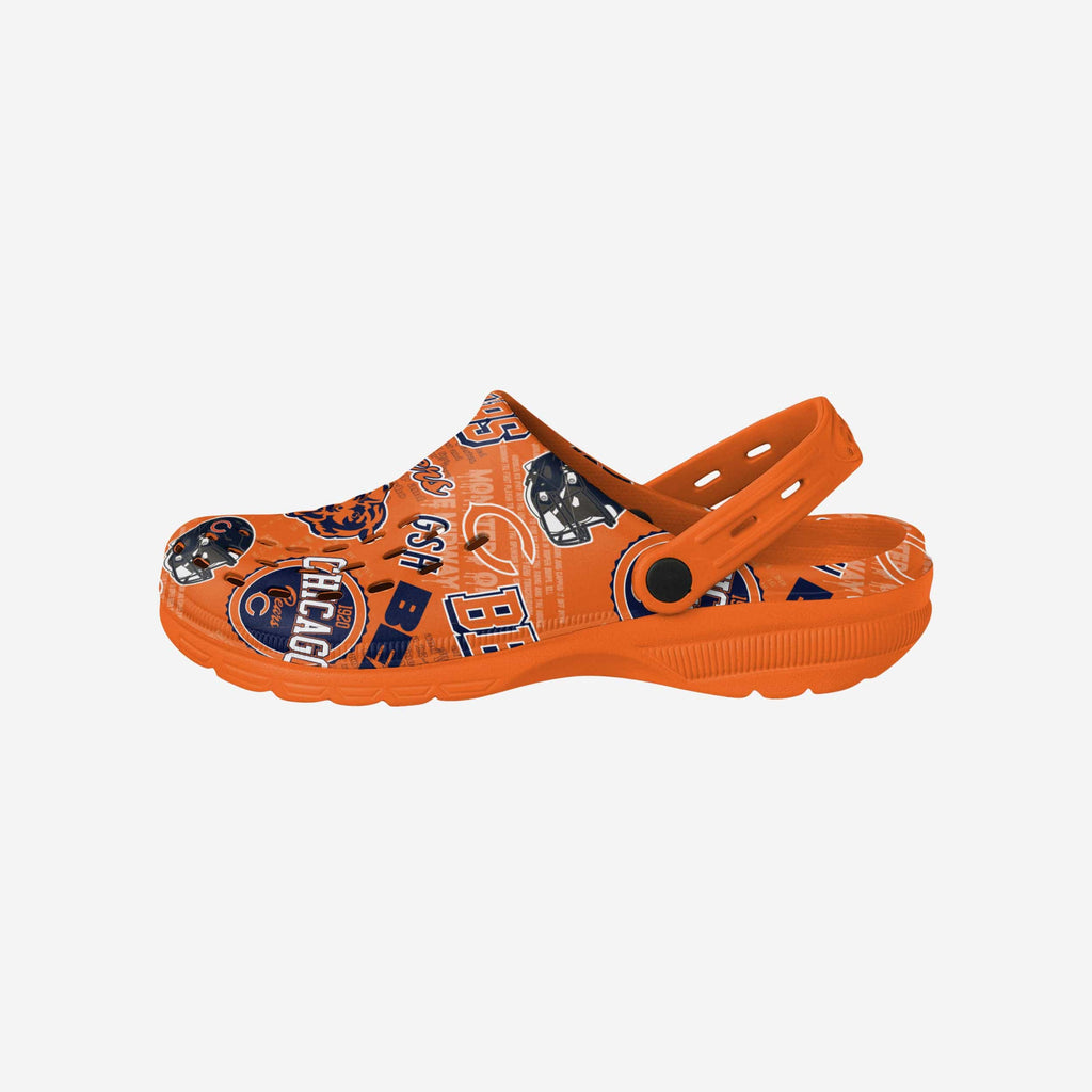 Chicago Bears Historic Print Clog With Strap FOCO S - FOCO.com