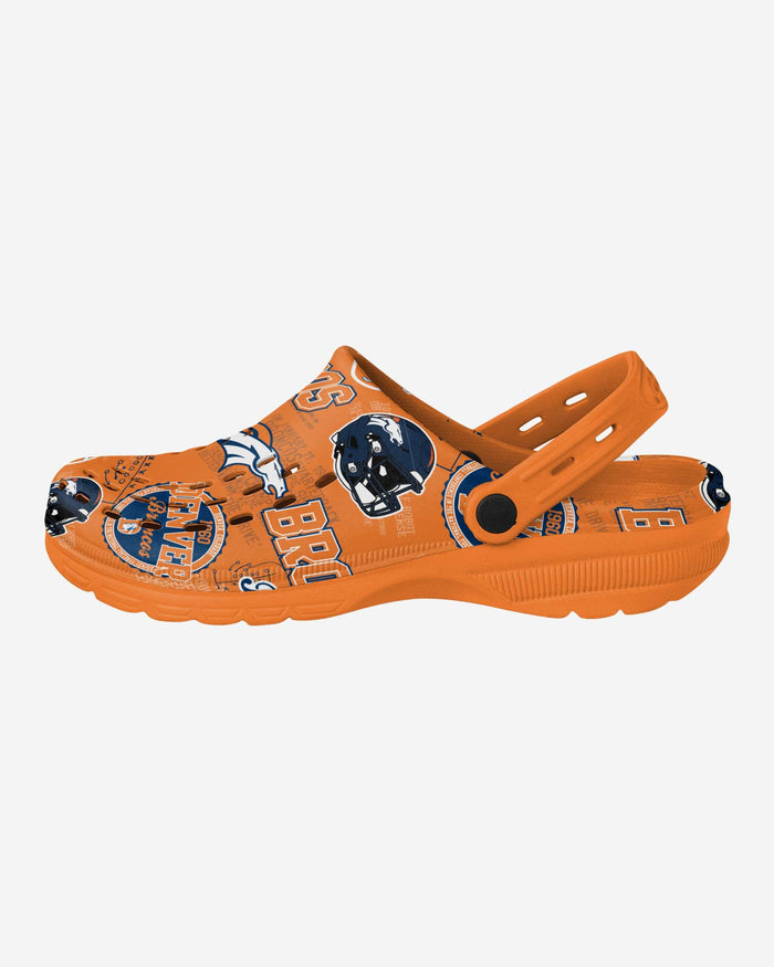 Denver Broncos Historic Print Clog With Strap FOCO S - FOCO.com