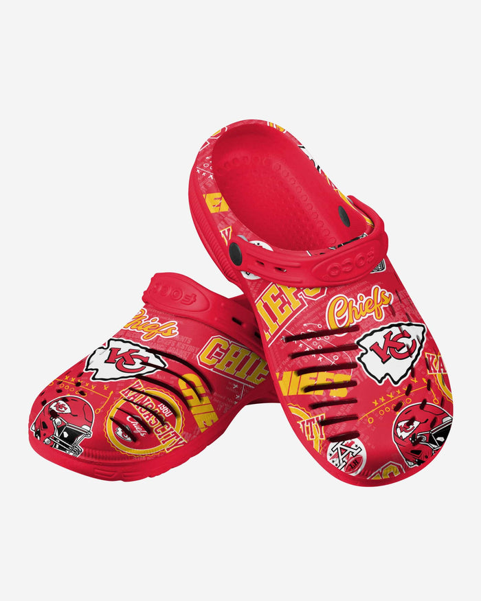 Kansas City Chiefs Historic Print Clog With Strap FOCO - FOCO.com