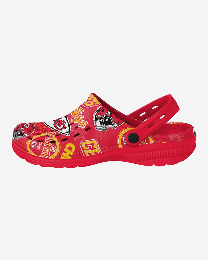 Kansas City Chiefs Historic Print Clog With Strap FOCO S - FOCO.com