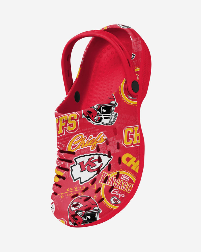 Kansas City Chiefs Historic Print Clog With Strap FOCO - FOCO.com