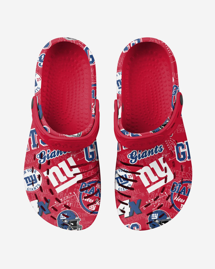 New York Giants Historic Print Clog With Strap FOCO - FOCO.com