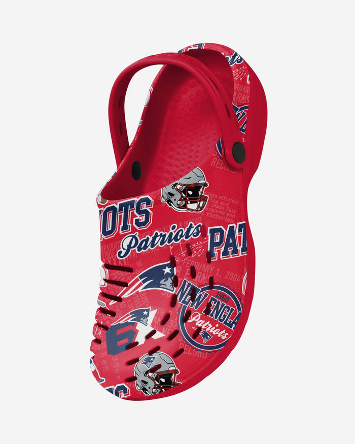 New England Patriots Historic Print Clog With Strap FOCO - FOCO.com