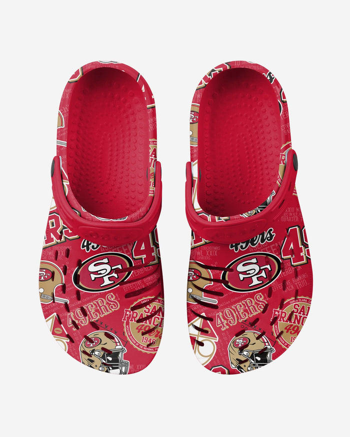 San Francisco 49ers Historic Print Clog With Strap FOCO - FOCO.com