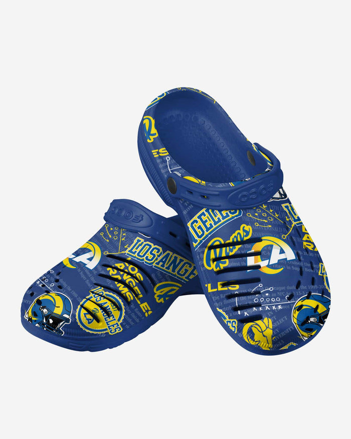 Los Angeles Rams Historic Print Clog With Strap FOCO - FOCO.com