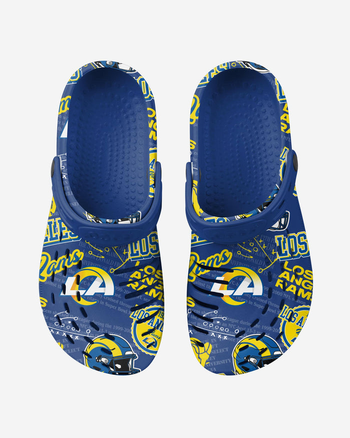 Los Angeles Rams Historic Print Clog With Strap FOCO - FOCO.com