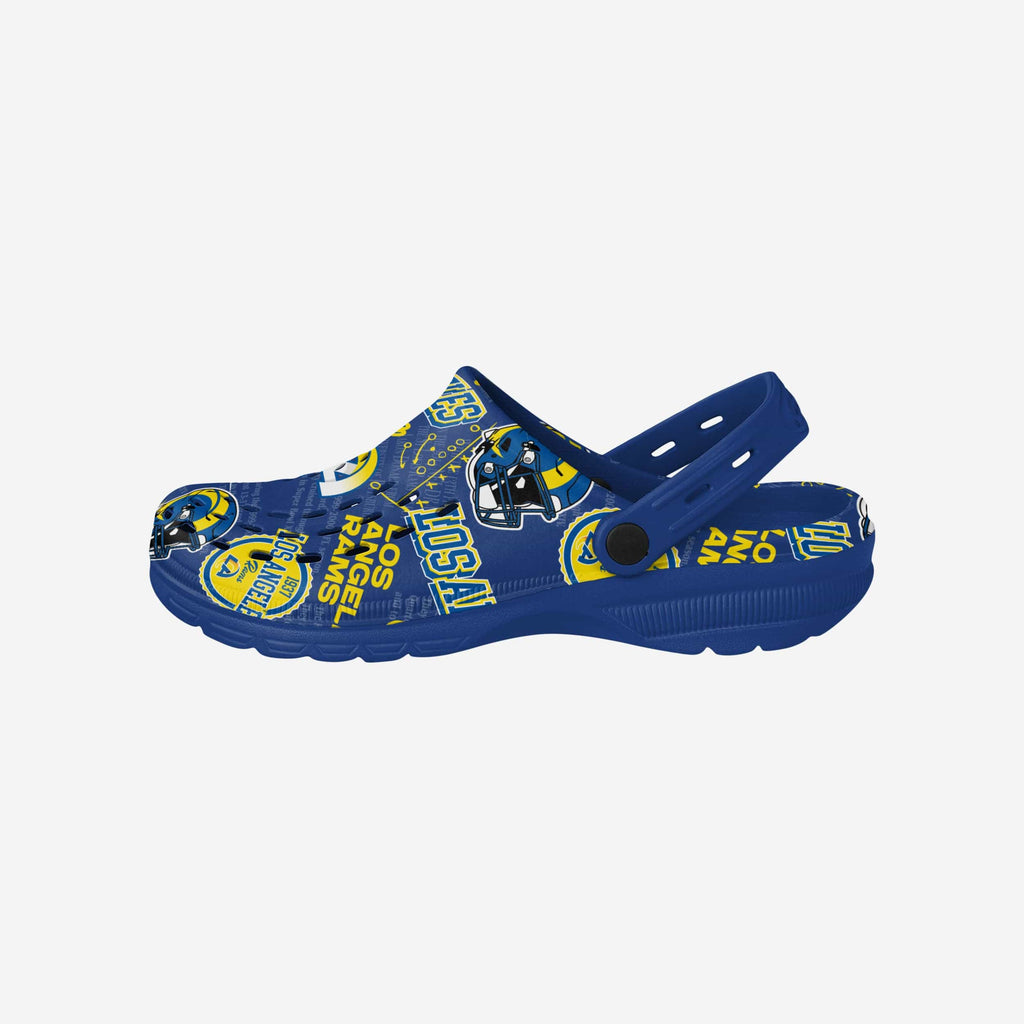 Los Angeles Rams Historic Print Clog With Strap FOCO S - FOCO.com