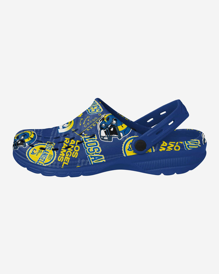 Los Angeles Rams Historic Print Clog With Strap FOCO S - FOCO.com