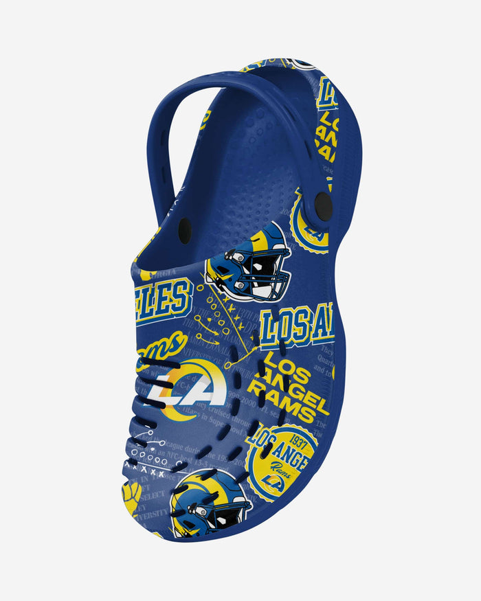 Los Angeles Rams Historic Print Clog With Strap FOCO - FOCO.com