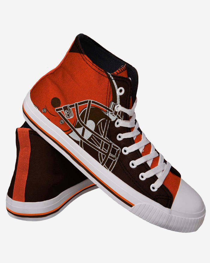 Cleveland Browns Mens High Top Big Logo Canvas Shoe FOCO - FOCO.com