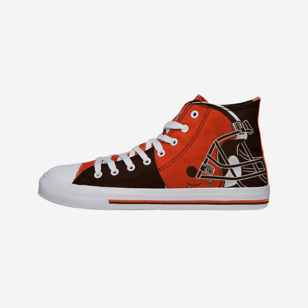 Cleveland Browns Mens High Top Big Logo Canvas Shoe FOCO - FOCO.com