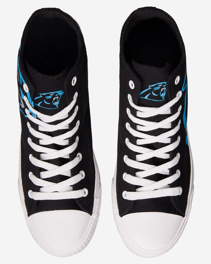 Carolina Panthers Mens High Top Big Logo Canvas Shoe FOCO - FOCO.com