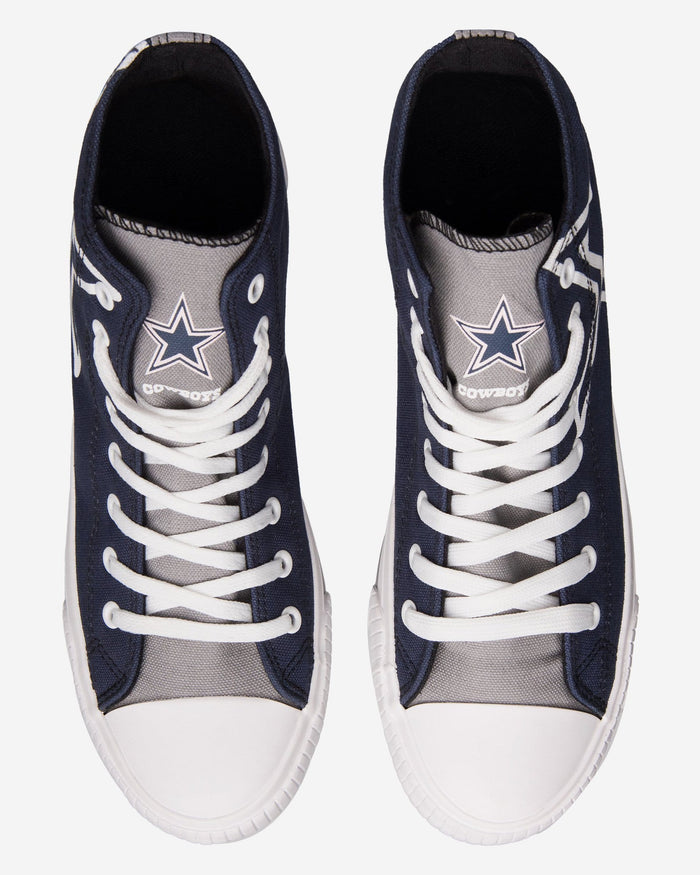 Dallas Cowboys Mens High Top Big Logo Canvas Shoe FOCO - FOCO.com