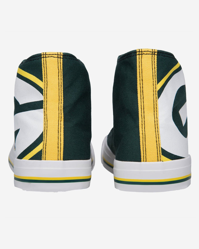 Green Bay Packers Mens High Top Big Logo Canvas Shoe FOCO - FOCO.com