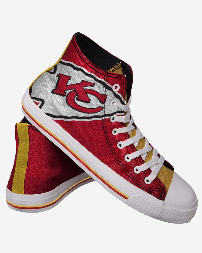 Kansas City Chiefs Mens High Top Big Logo Canvas Shoe FOCO - FOCO.com