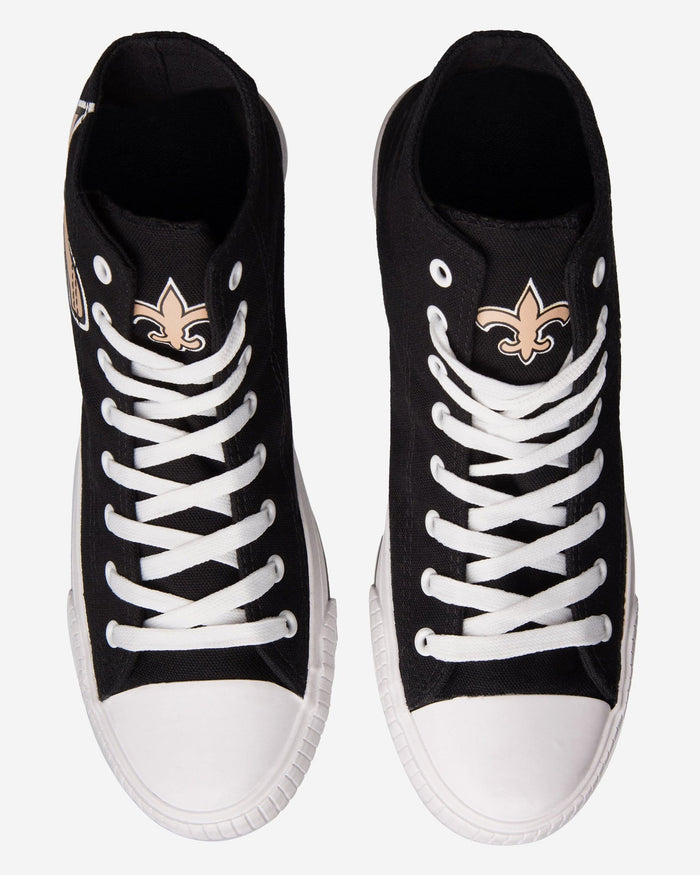 New Orleans Saints Mens High Top Big Logo Canvas Shoe FOCO - FOCO.com