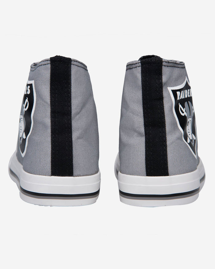 Las Vegas Raiders Mens High Top Big Logo Canvas Shoe FOCO - FOCO.com