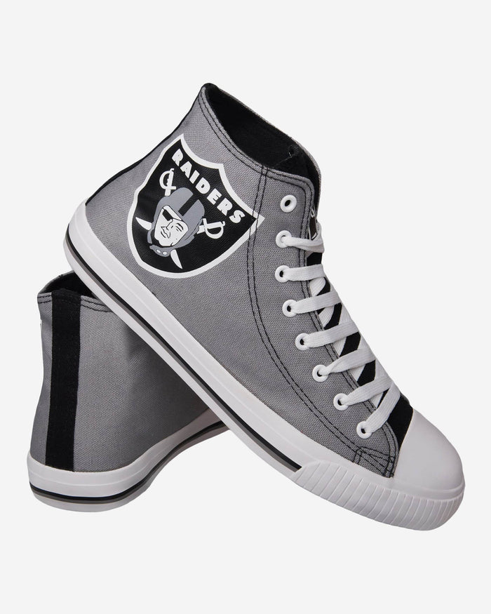 Las Vegas Raiders Mens High Top Big Logo Canvas Shoe FOCO - FOCO.com