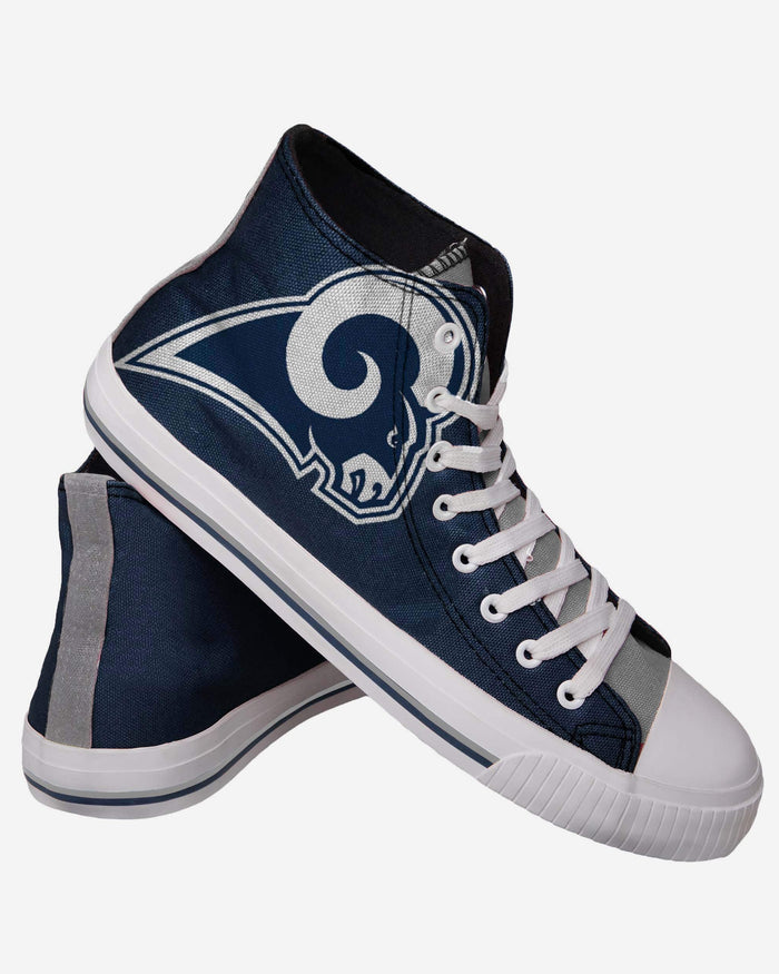 Los Angeles Rams Mens High Top Big Logo Canvas Shoe FOCO - FOCO.com