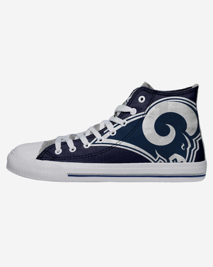 Los Angeles Rams Mens High Top Big Logo Canvas Shoe FOCO - FOCO.com