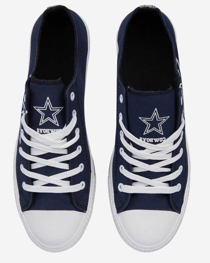 Dallas Cowboys Mens Low Top Big Logo Canvas Shoe FOCO - FOCO.com