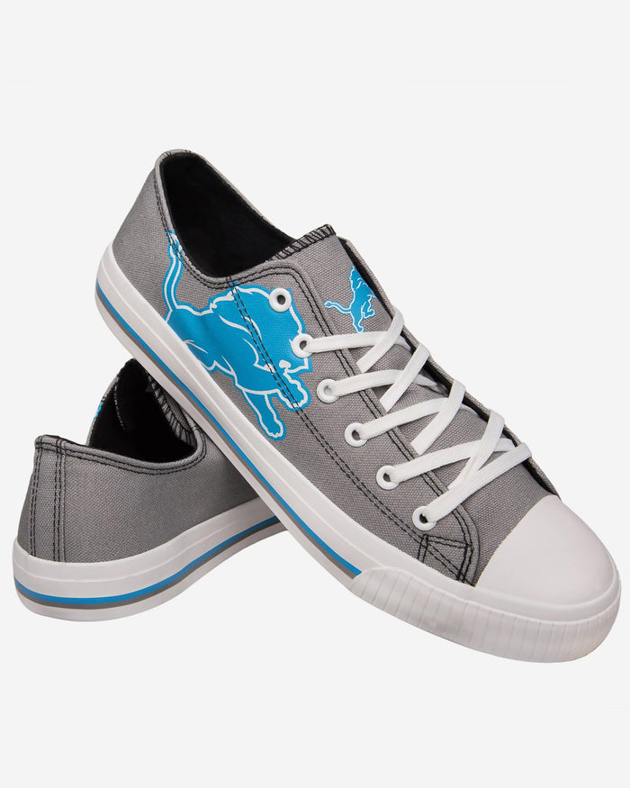 Detroit Lions Mens Low Top Big Logo Canvas Shoe FOCO - FOCO.com