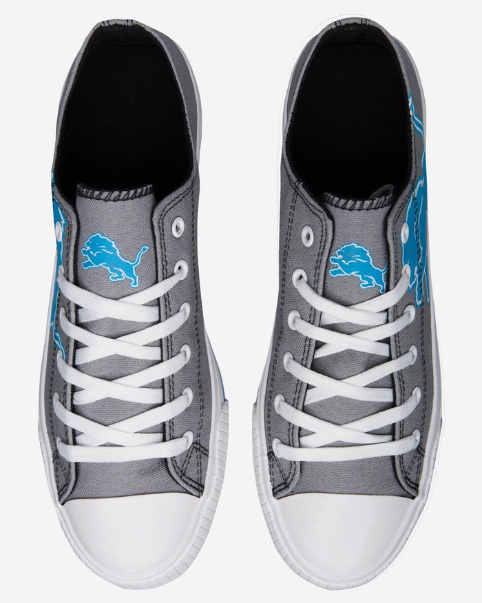 Detroit Lions Mens Low Top Big Logo Canvas Shoe FOCO - FOCO.com