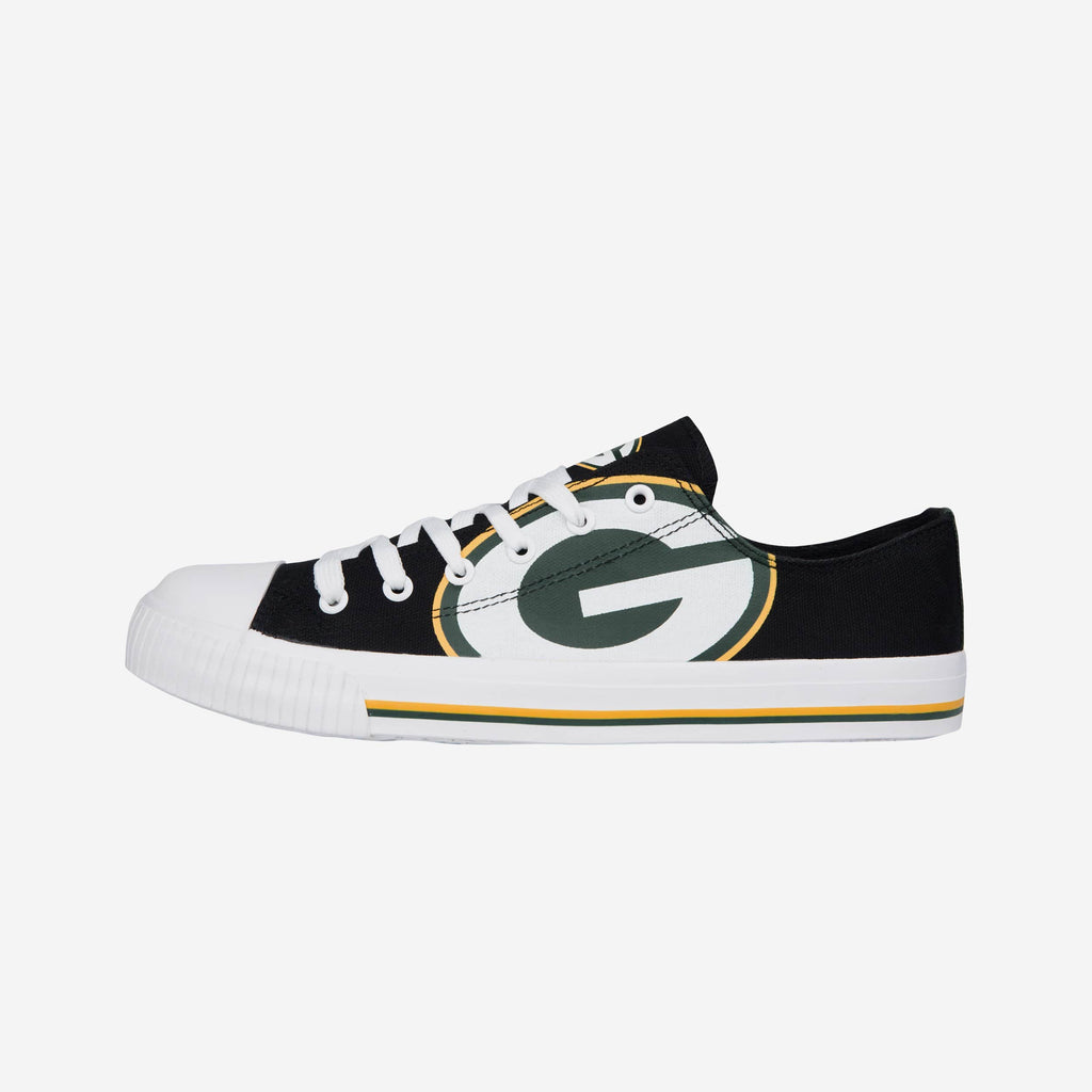 Green Bay Packers Mens Low Top Big Logo Canvas Shoe FOCO - FOCO.com