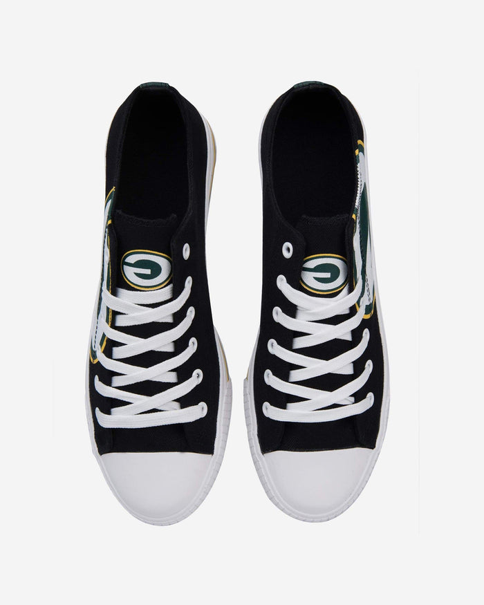 Green Bay Packers Mens Low Top Big Logo Canvas Shoe FOCO - FOCO.com