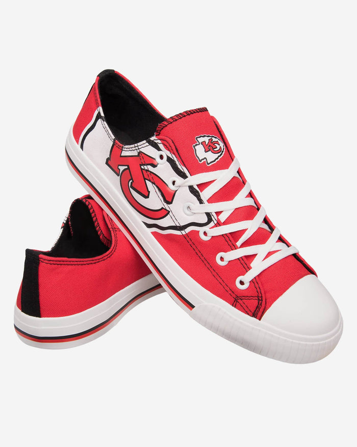 Kansas City Chiefs Mens Low Top Big Logo Canvas Shoe FOCO - FOCO.com