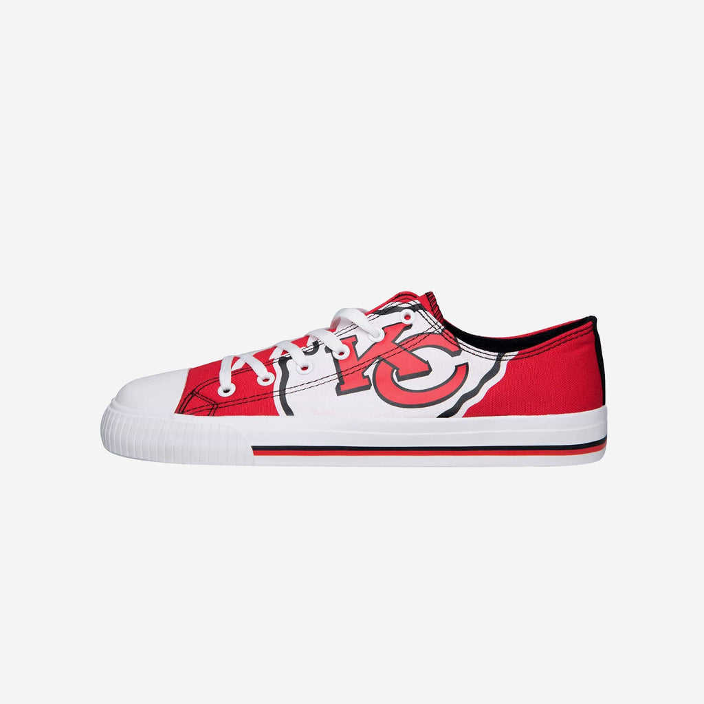 Kansas City Chiefs Mens Low Top Big Logo Canvas Shoe FOCO - FOCO.com