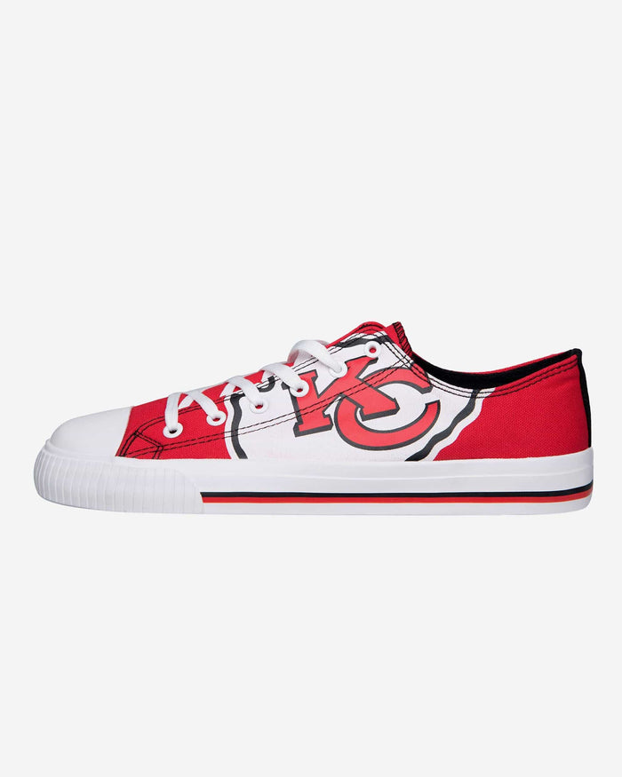 Kansas City Chiefs Mens Low Top Big Logo Canvas Shoe FOCO - FOCO.com