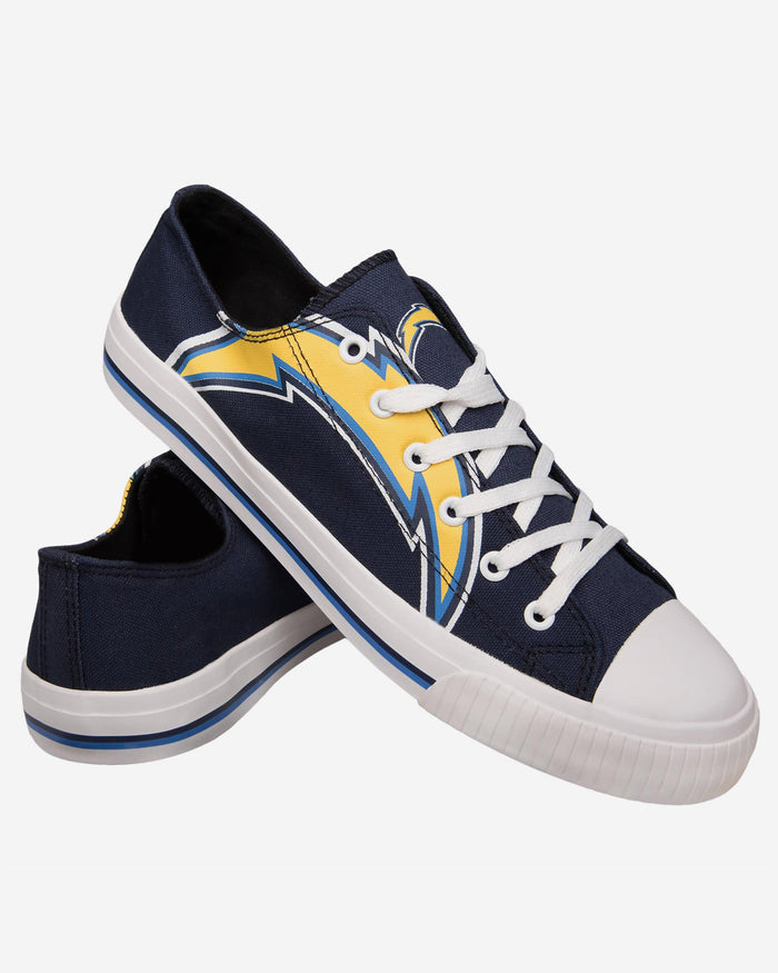 Los Angeles Chargers Mens Low Top Big Logo Canvas Shoe FOCO - FOCO.com