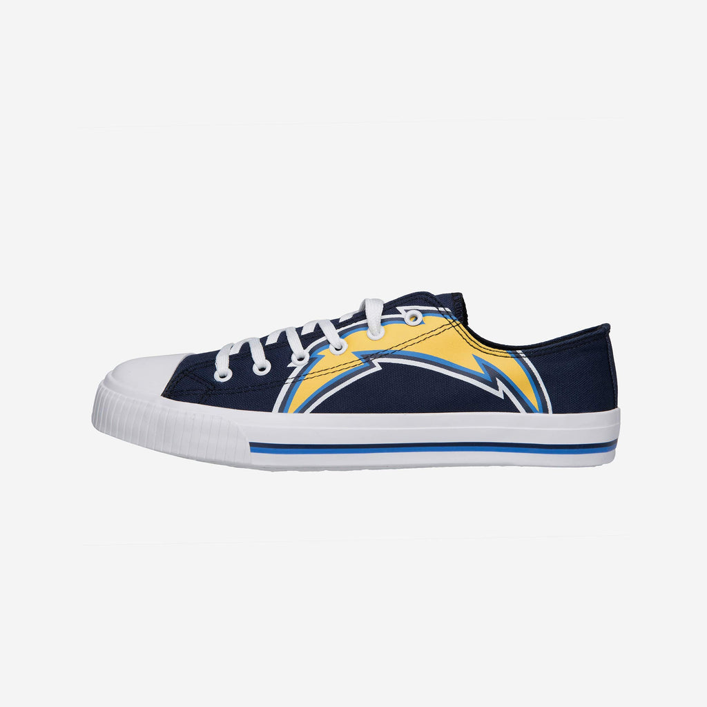 Los Angeles Chargers Mens Low Top Big Logo Canvas Shoe FOCO - FOCO.com