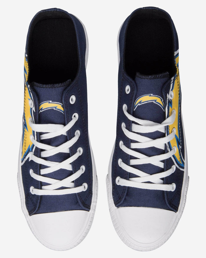 Los Angeles Chargers Mens Low Top Big Logo Canvas Shoe FOCO - FOCO.com