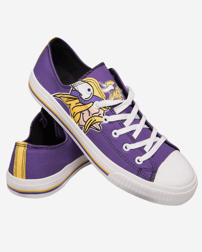 Minnesota Vikings Mens Low Top Big Logo Canvas Shoe FOCO - FOCO.com