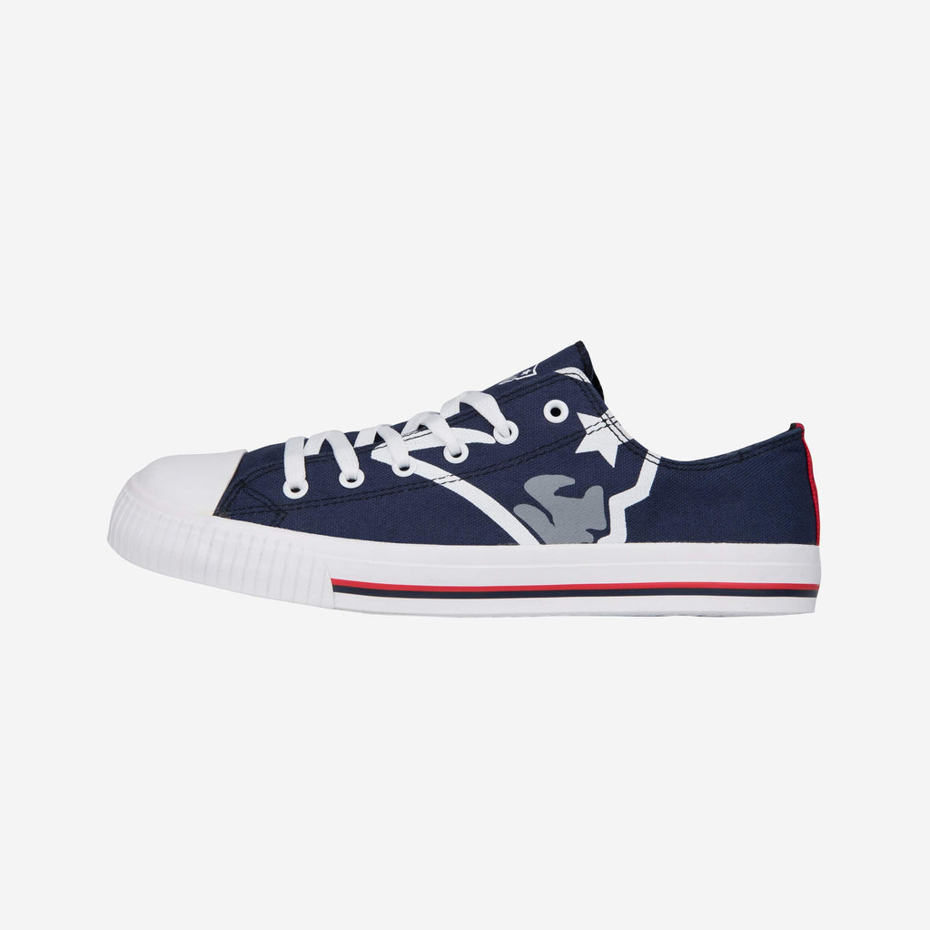 New England Patriots Mens Low Top Big Logo Canvas Shoe FOCO - FOCO.com