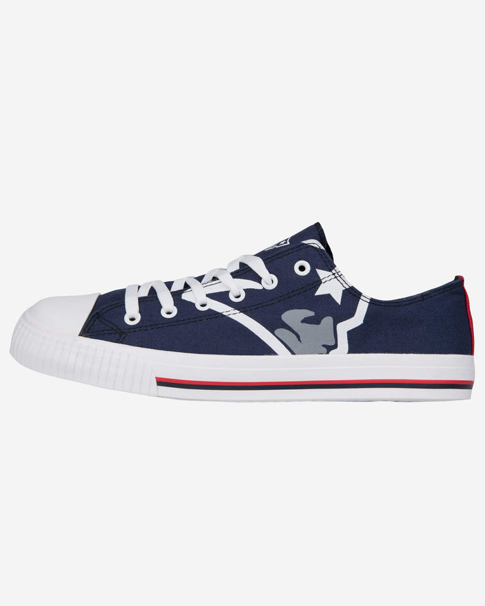 New England Patriots Mens Low Top Big Logo Canvas Shoe FOCO - FOCO.com