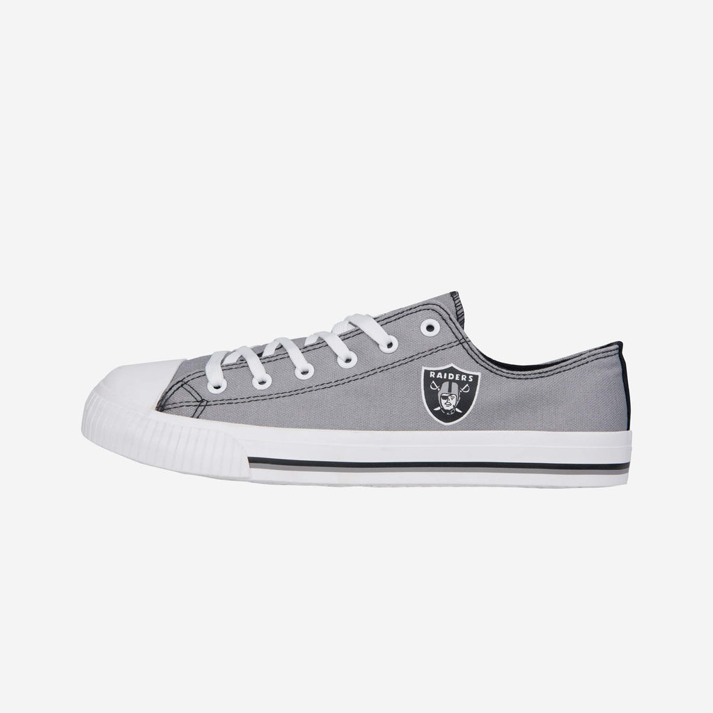 Las Vegas Raiders Mens Low Top Big Logo Canvas Shoe FOCO - FOCO.com