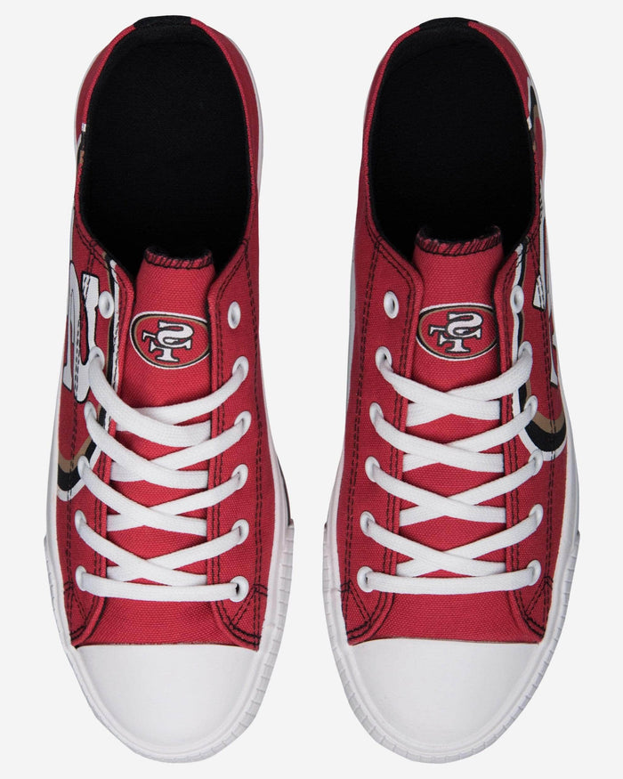 San Francisco 49ers Mens Low Top Big Logo Canvas Shoe FOCO - FOCO.com