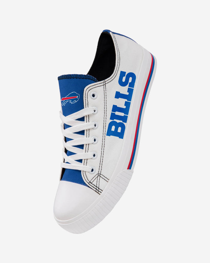 Buffalo Bills Low Top White Canvas Shoe FOCO - FOCO.com