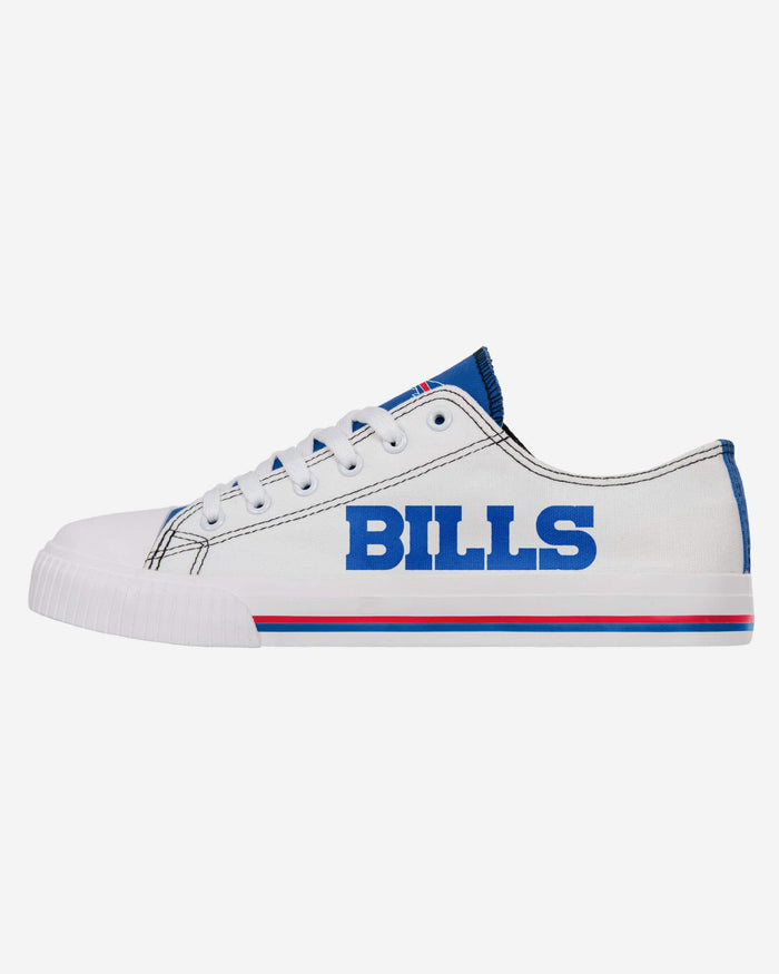 Buffalo Bills Low Top White Canvas Shoe FOCO 7 - FOCO.com