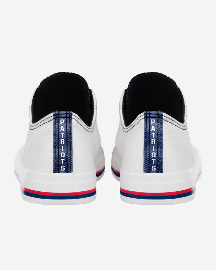 New England Patriots Low Top White Canvas Shoe FOCO - FOCO.com