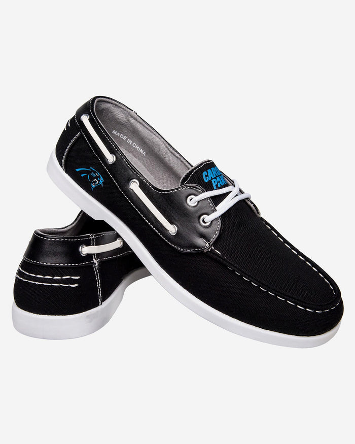 Carolina Panthers Mens Side Logo Canvas Shoe FOCO - FOCO.com