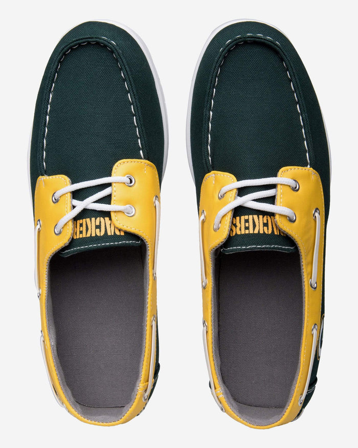 Green Bay Packers Mens Side Logo Canvas Shoe FOCO - FOCO.com