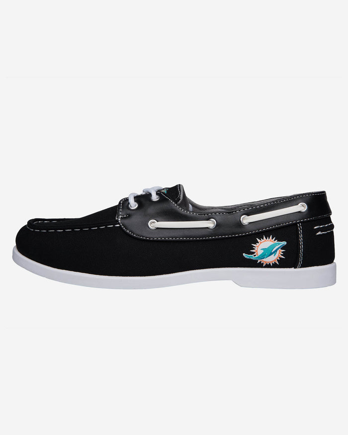 Miami Dolphins Mens Side Logo Canvas Shoe FOCO - FOCO.com